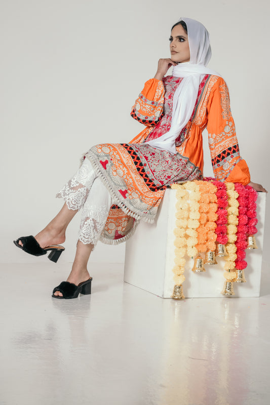 Pinkish Orange | Long length